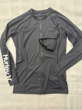 Hurley Rash Guard 50+ UPF Swim Jacket